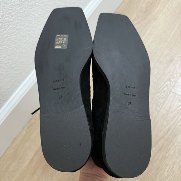 NEW TOTEME ‘The High Top’ Suede Loafers Moccasins Boot Black Sz 37 / 7 6.5 $660+ - Picture 7 of 16